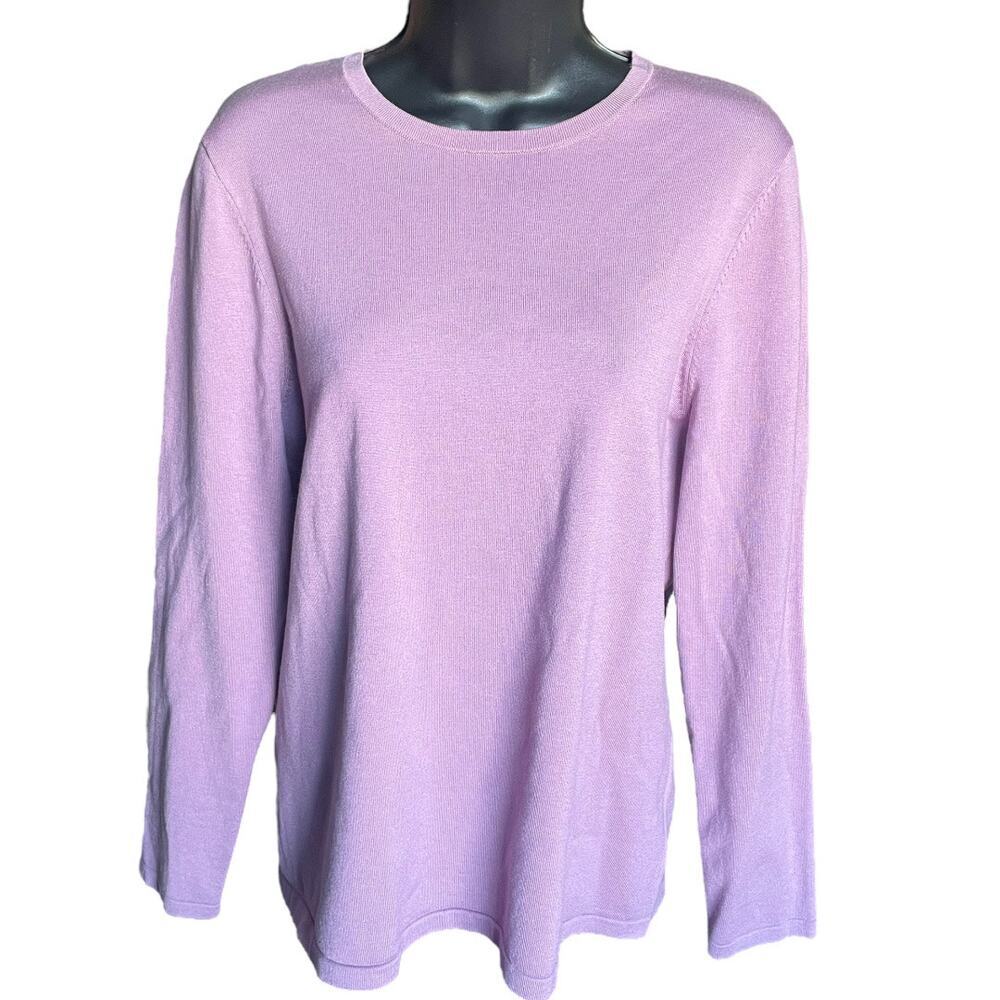 Pendleton Purple Silk Blend Long Sleeve Crewneck … - image 1